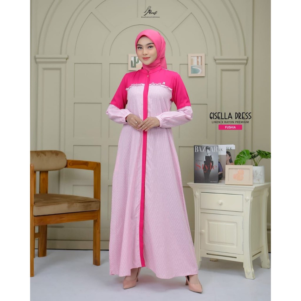 GISELLA DRESS BY ARRAFI GAMIS BAHAN LINEN