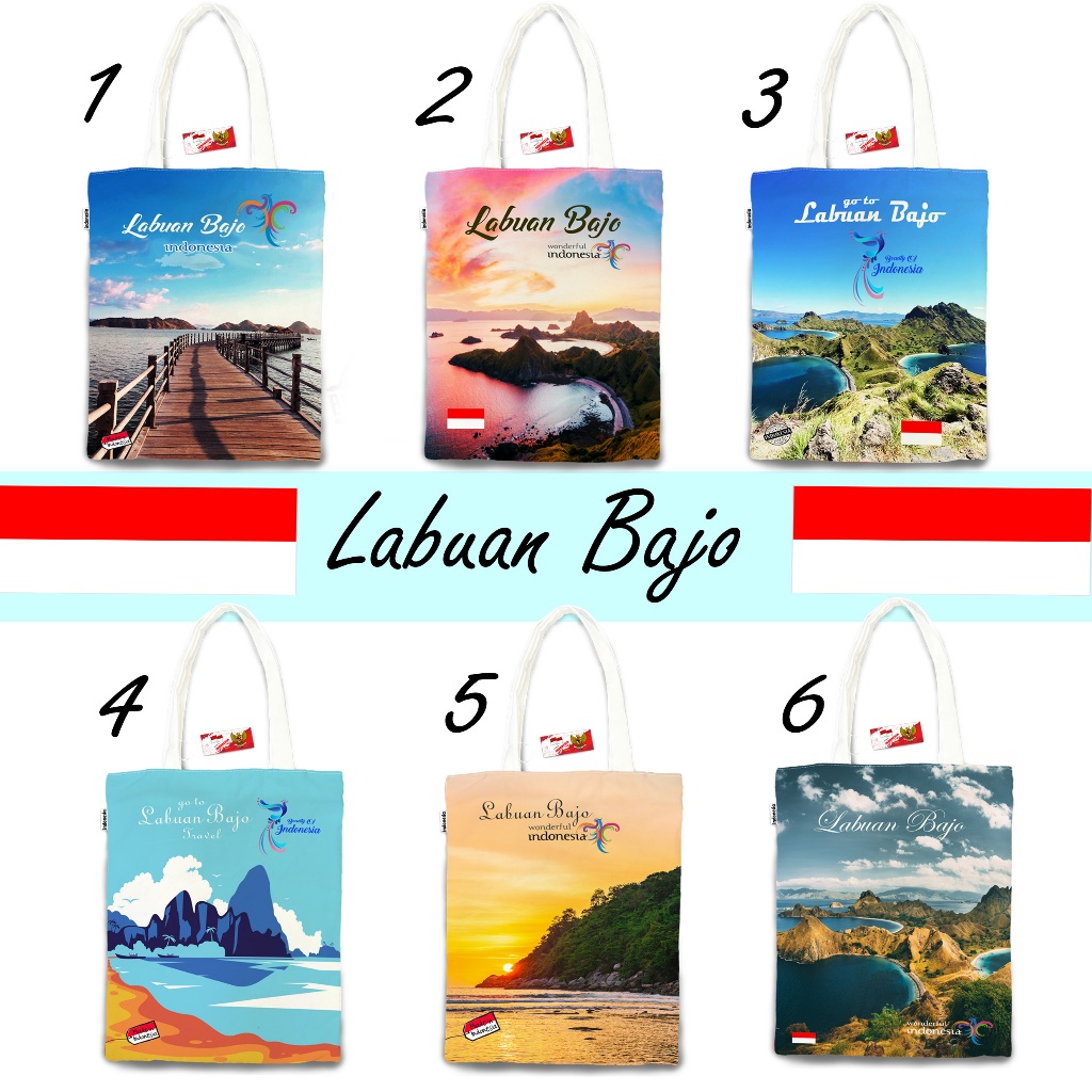 TAS kanvas Tema LABUAN BAJO / Souvenir Labuan Bajo 003