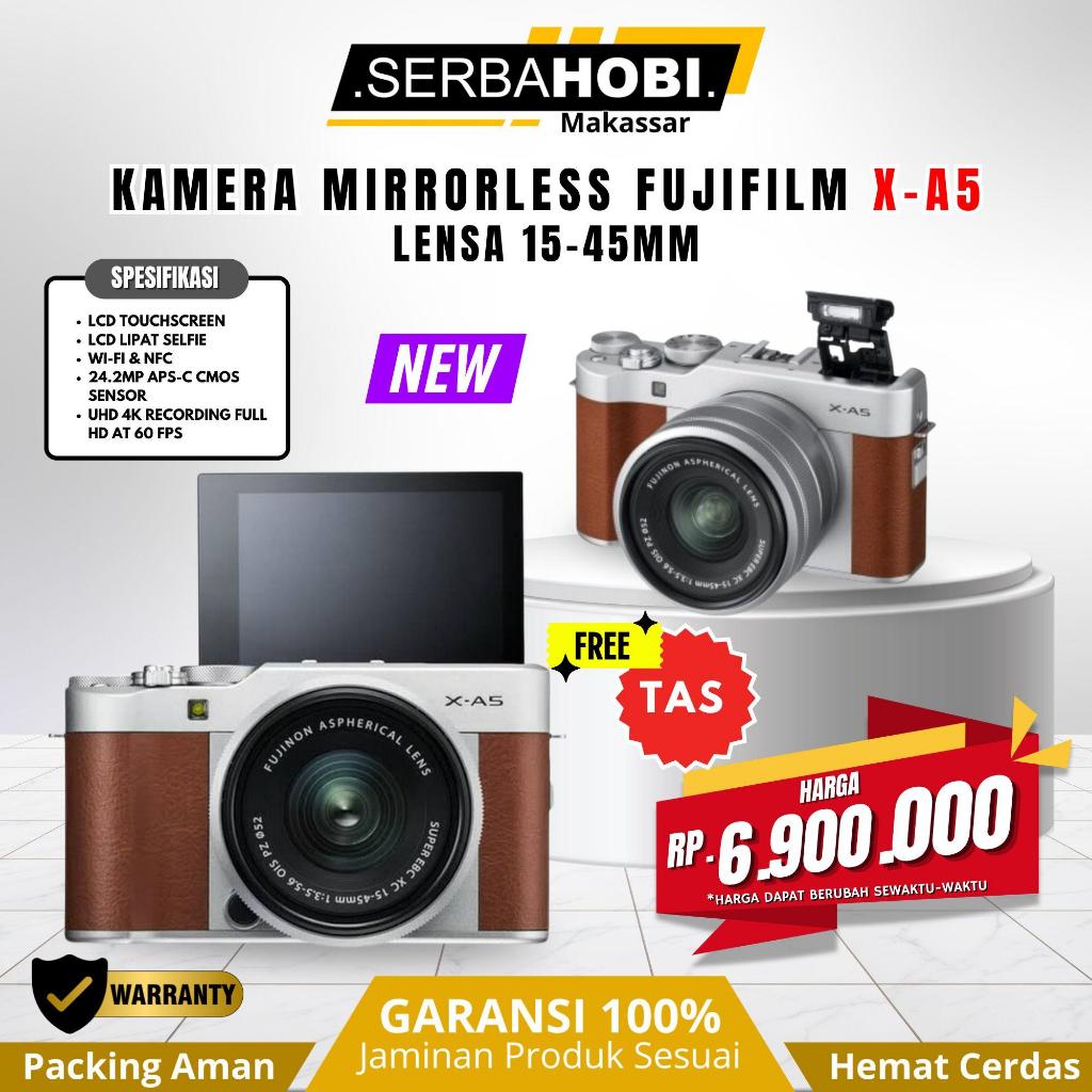 Kamera Mirrorless Fujifilm X-A5 Lensa 15-45mm Af NEW