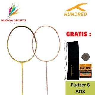 Raket Hundred Badminton Racket Flutter S Attack Black Yellow Navy White Golden