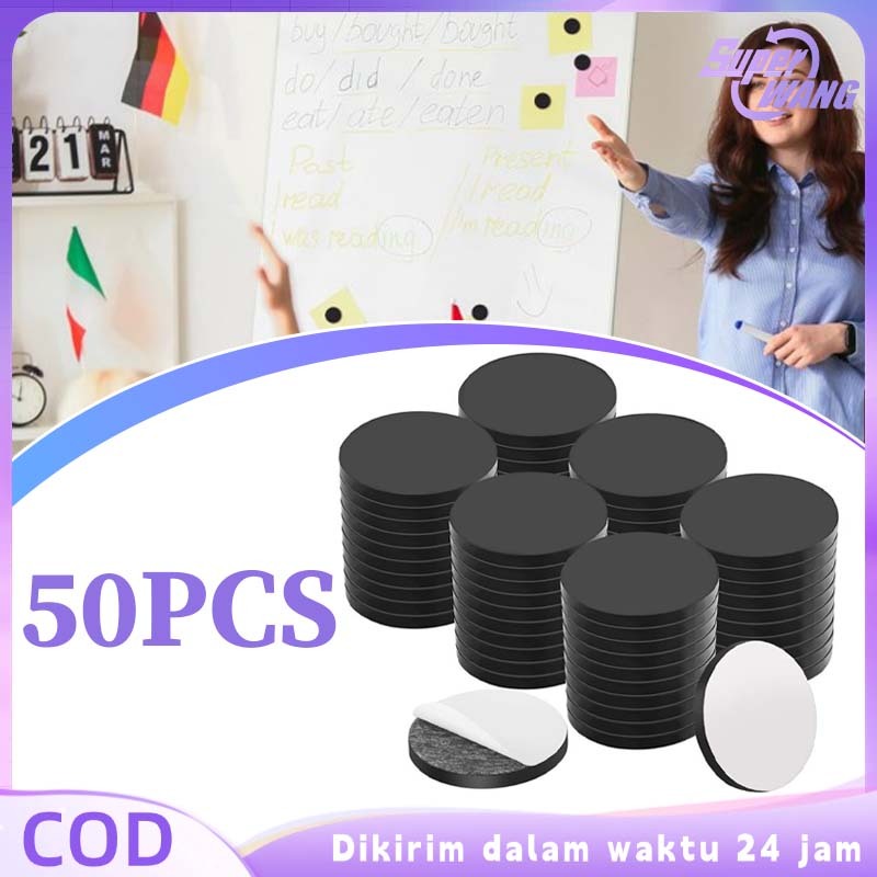 

50pcs Stiker Magnet Bulat 20*2mm Magnet Tempel Serbaguna Stiker Tempel Magnet DIY Tempelan Magnet