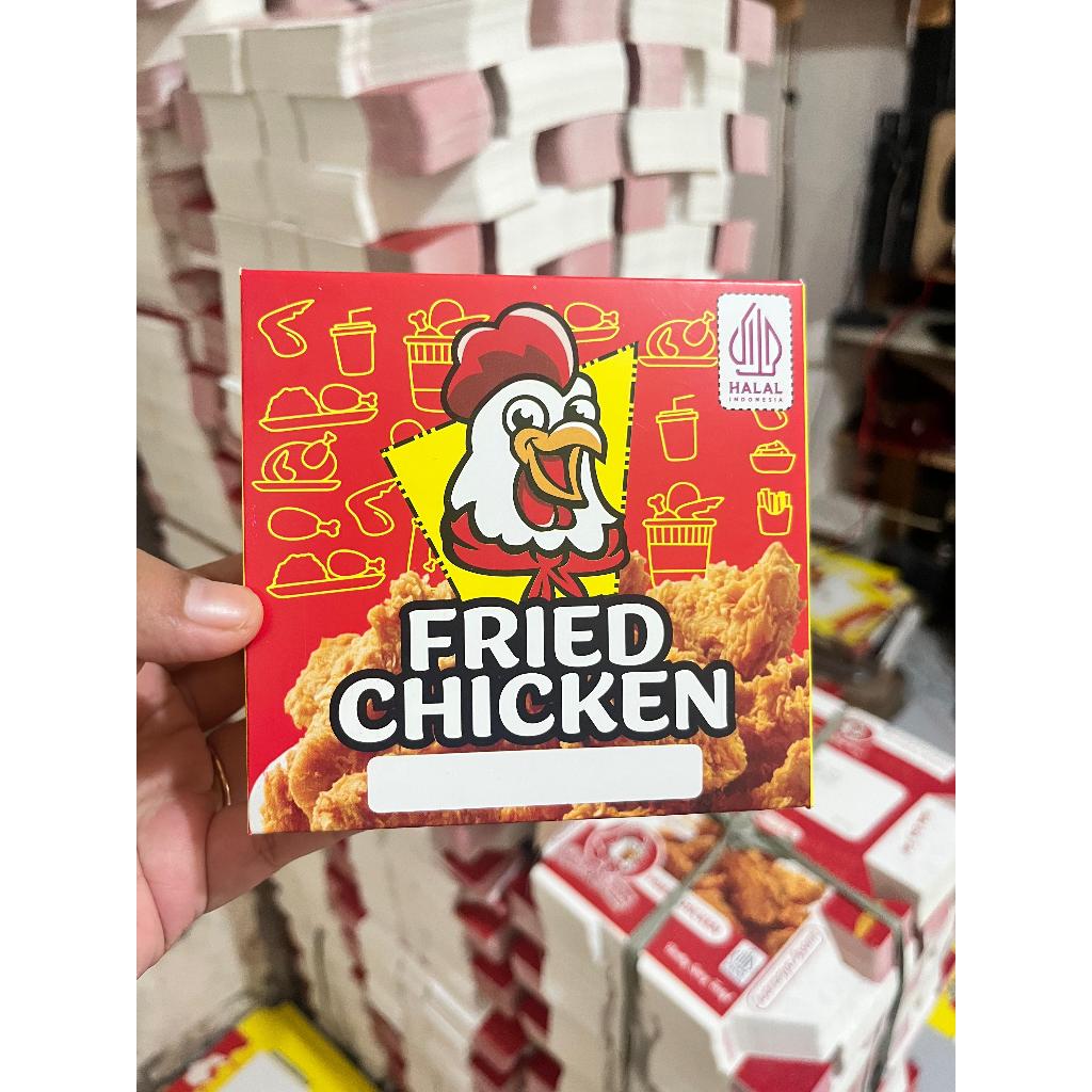 Box XS (isi 100) Friedchciken/Box KFC/box ayam crispy/dus ayam /paperlunchbox take away