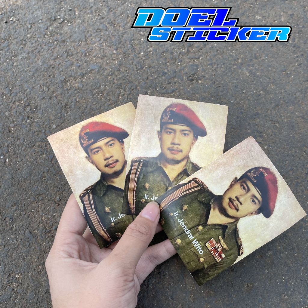 

STIKER vinyl ir. jendral wito raden sampitak Ukuran 5X10 cm Tinggal Tempel Rombongan Nyeni Seszzz