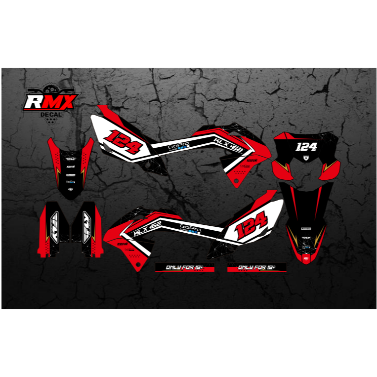 DECAL KLX BF FULLBODY (064) DEKAL STIKER KLX 150 BF/G/L/SE/EXTREME/NEW 2016 2017 2018 2019 2020 2021