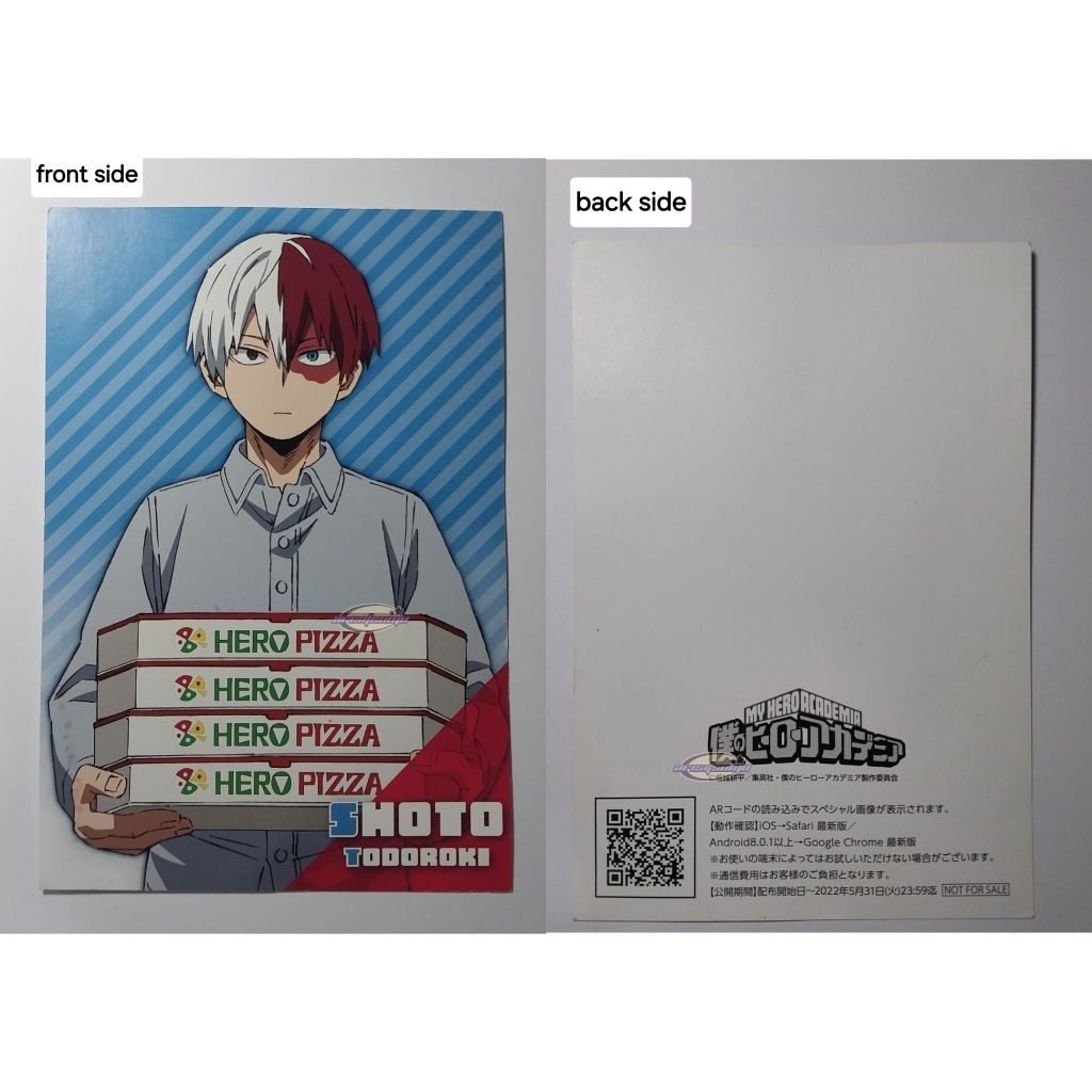 (ready stock) baca deskripsi postcard onegin Todoroki Shoto official merch, my hero academia, boku n