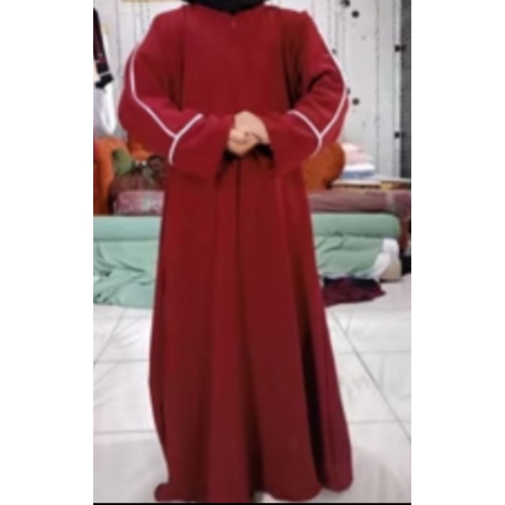 Gamis Abaya Turkey Dress Gamis Polos Bahan Crincle Airflow|Anak perempuan/Yura/Gamis Lisbal sabrina