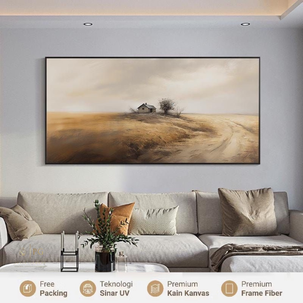 Lukisan Pemandangan - Lukisan Canvas Vintage - Hiasan Dinding Aesthetic