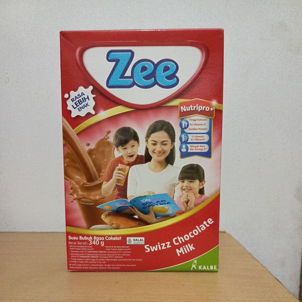 

Zee reguler milk 340g dengan 3 varian rasa coklat/ vanila / strawberry
