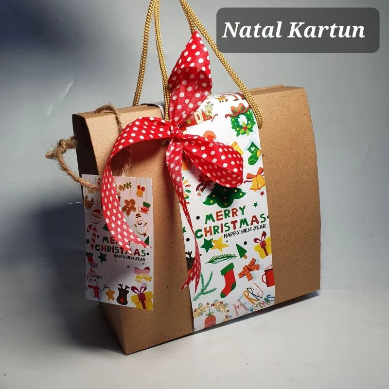 

Kardus Edisi Natal Dus Hampers Natal Tenteng Tali 2 Toples Jar 600ml 800ml Christmas Kartun