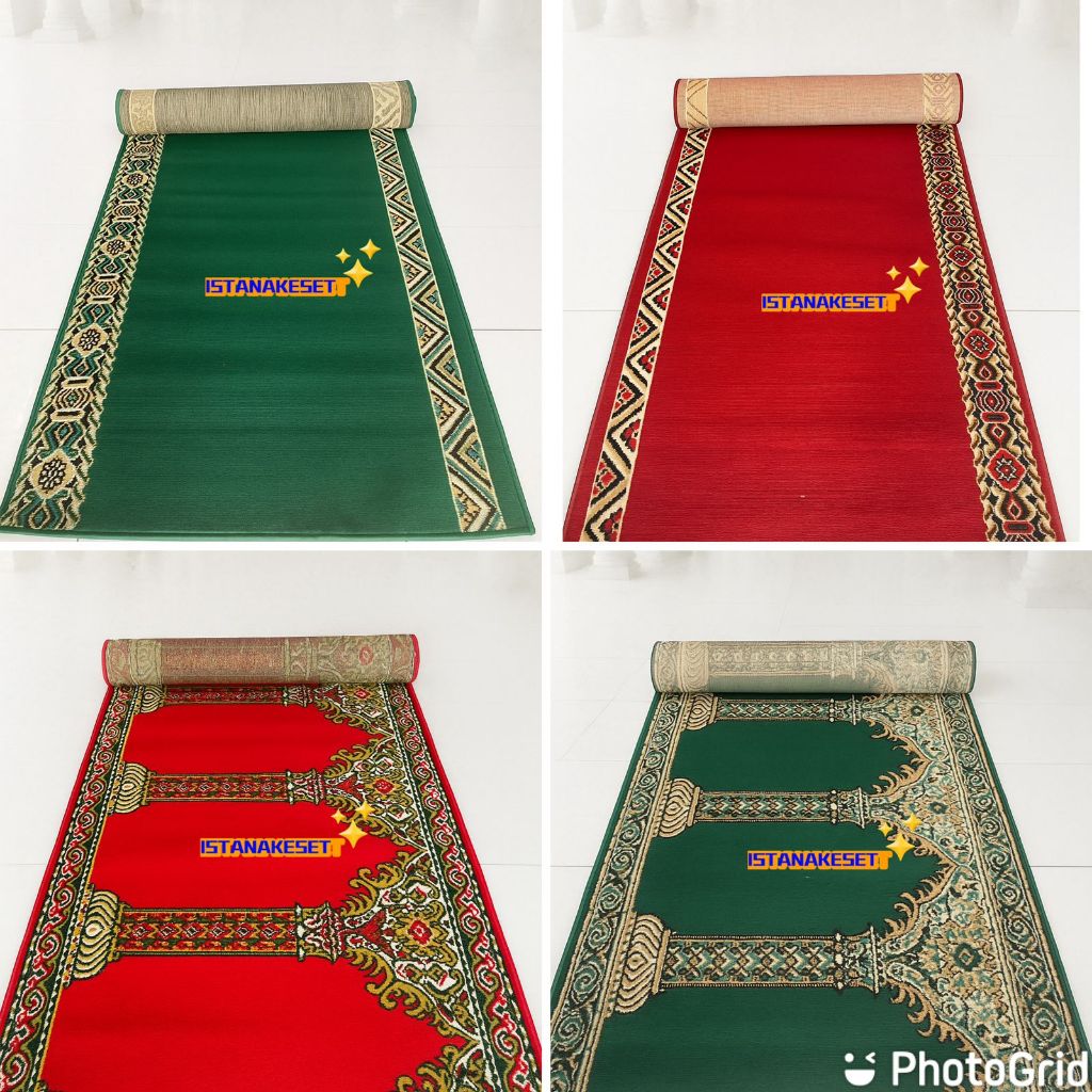 Karpet Sajadah Masjid MEEDENA/ALMIRA 1 ROLL Ukuran 570x105cm / Karpet Mushola