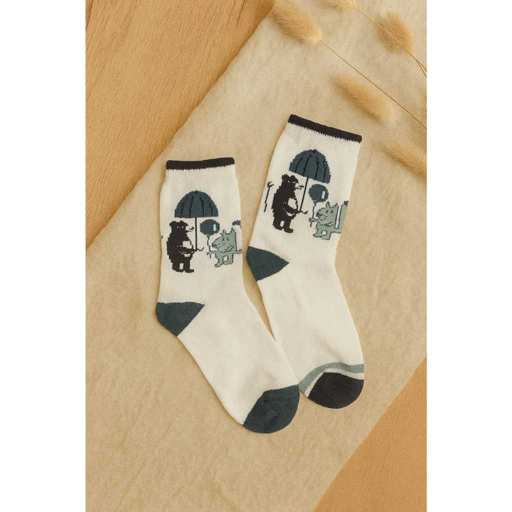 1 Pasang Kaos Kaki Anak Motif/Polos Random Grade B