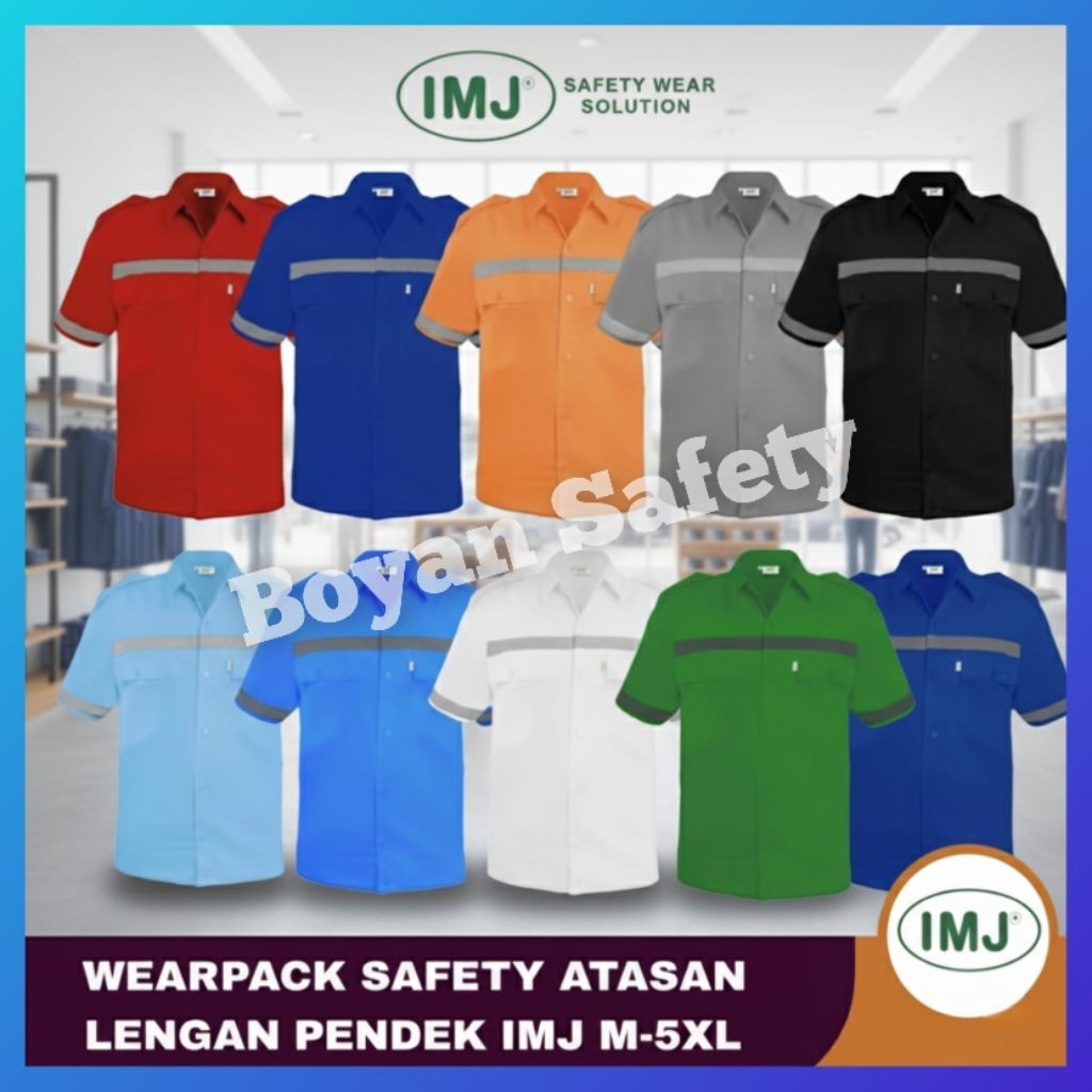 SAFETY LENGAN PENDEK Baju Safety Lengan Pendek Seragam Lapangan Pria Kerja Proyek