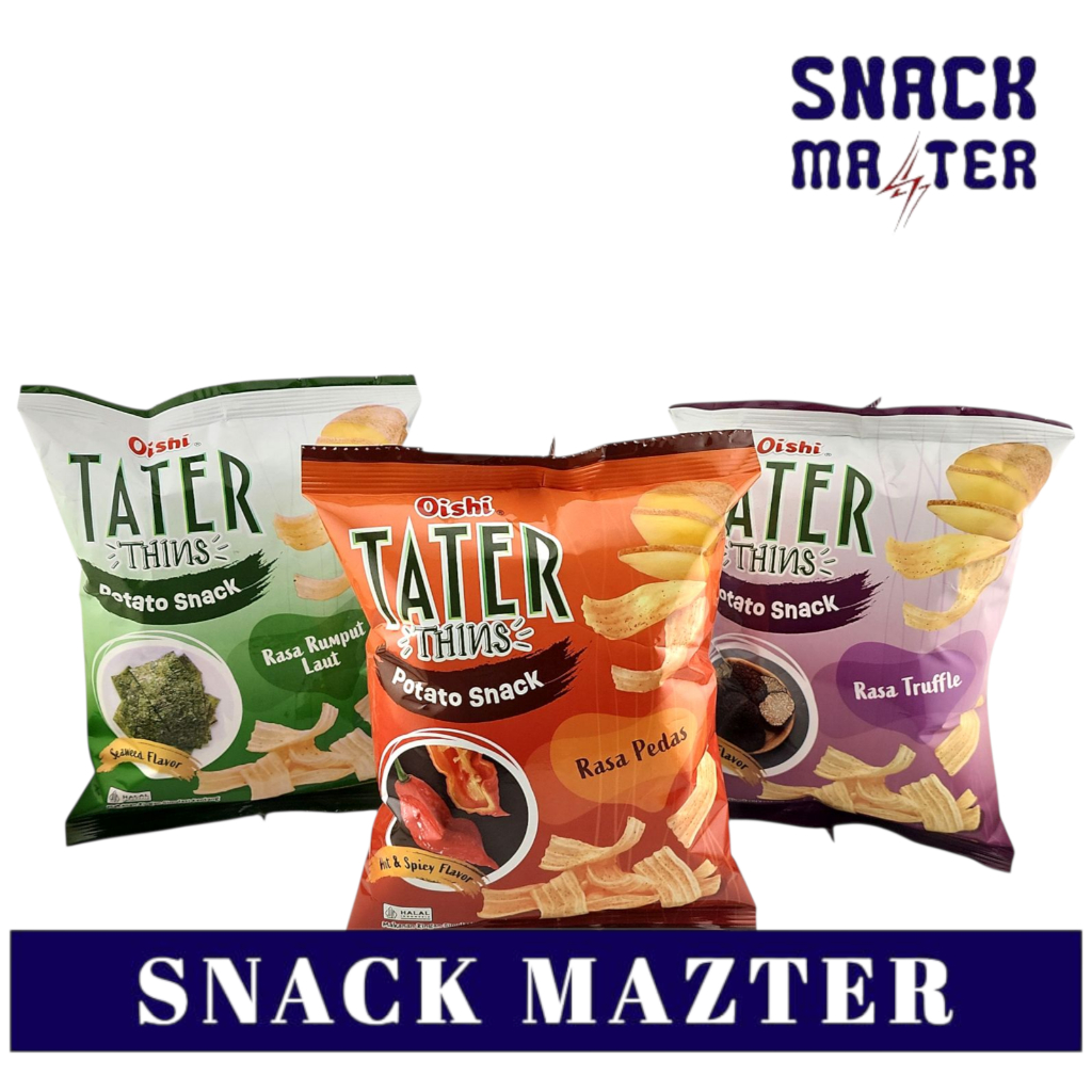 

Oishi Tater Thins Potato Snack - Netto 14 gr