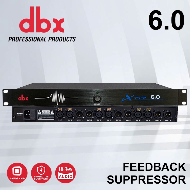 DBX XTR 6.0 Digital Feedback Suppressor, microphone automatic anti-whistling, 4-channel input / 4-ch