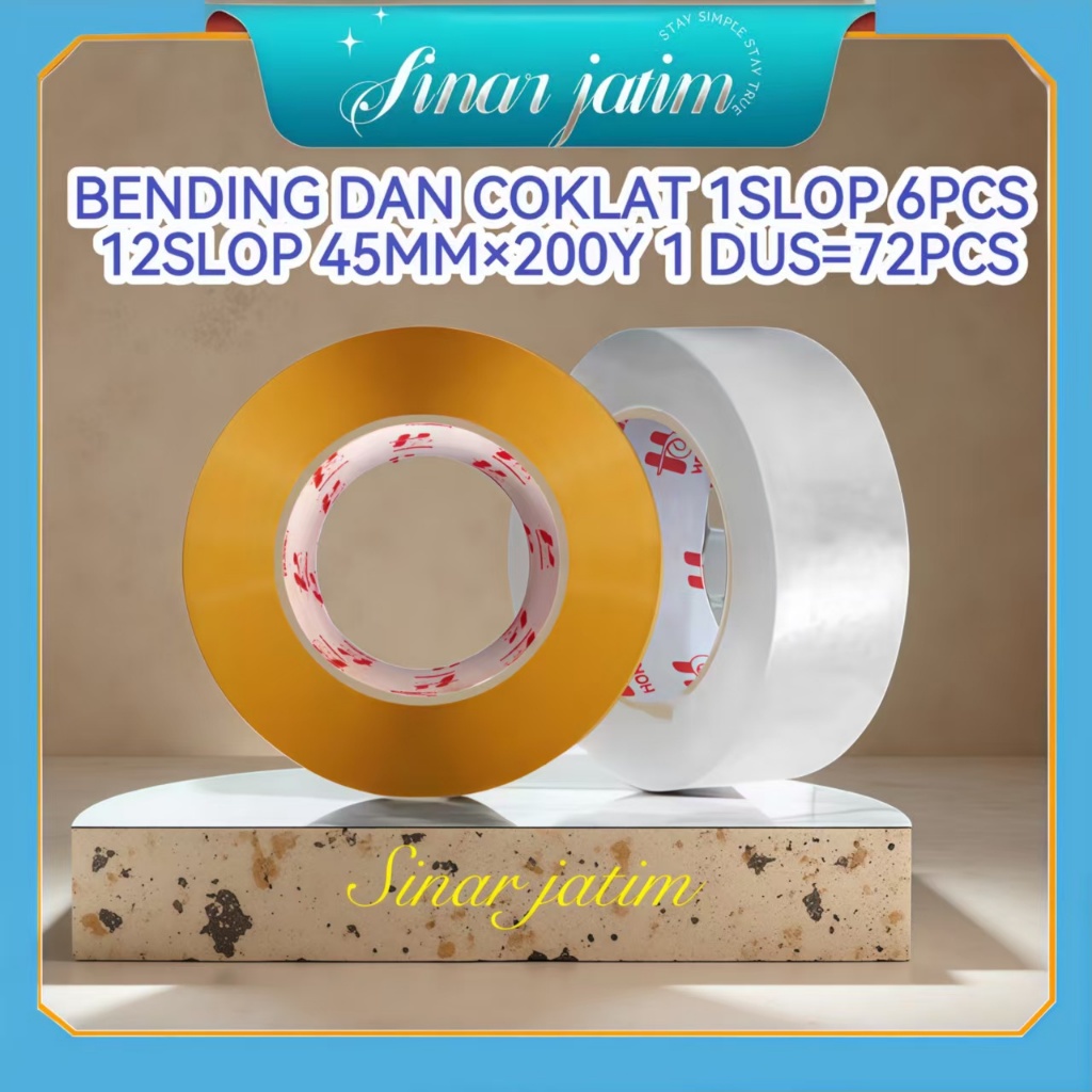 

Lakban Bening 45MM-200Yard Kuat Tidak Mudah Putus