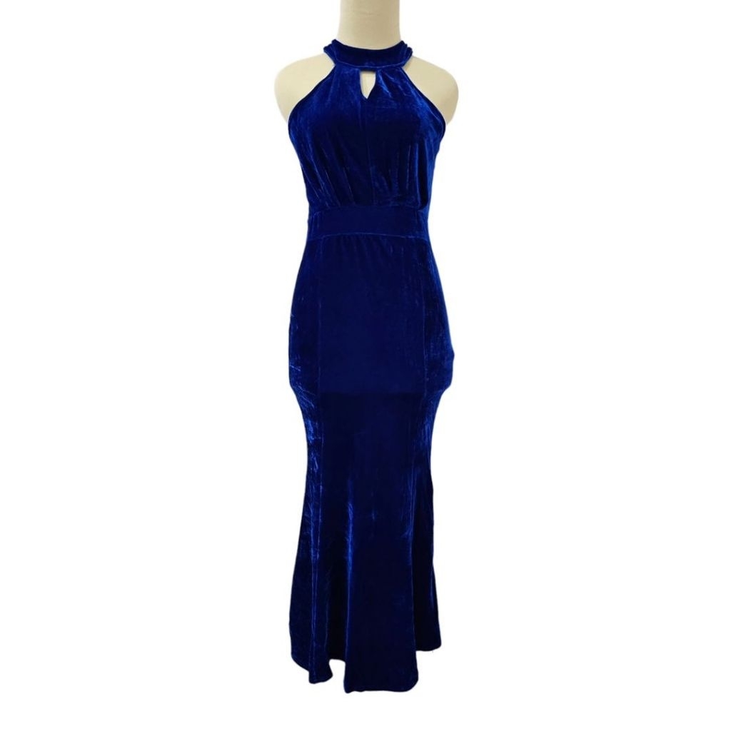 [PRELOVED] Long Dress Bludru | Long Dress Biru | Dress Party
