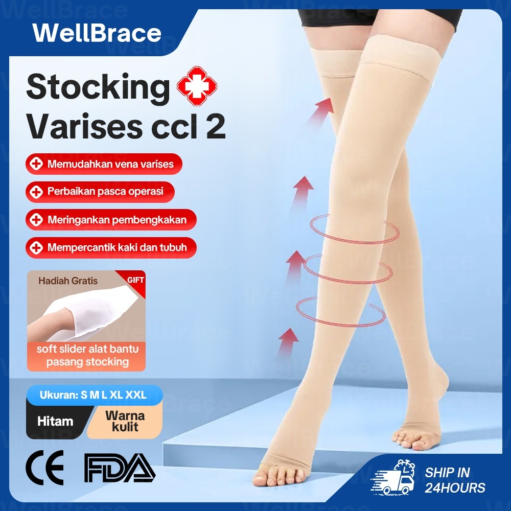 Medis Stocking Varises Kompresi Ccl 2 Stoking Varices Kelas 2 Kaos Kaki Kompresi Untuk Kaki Bengkak