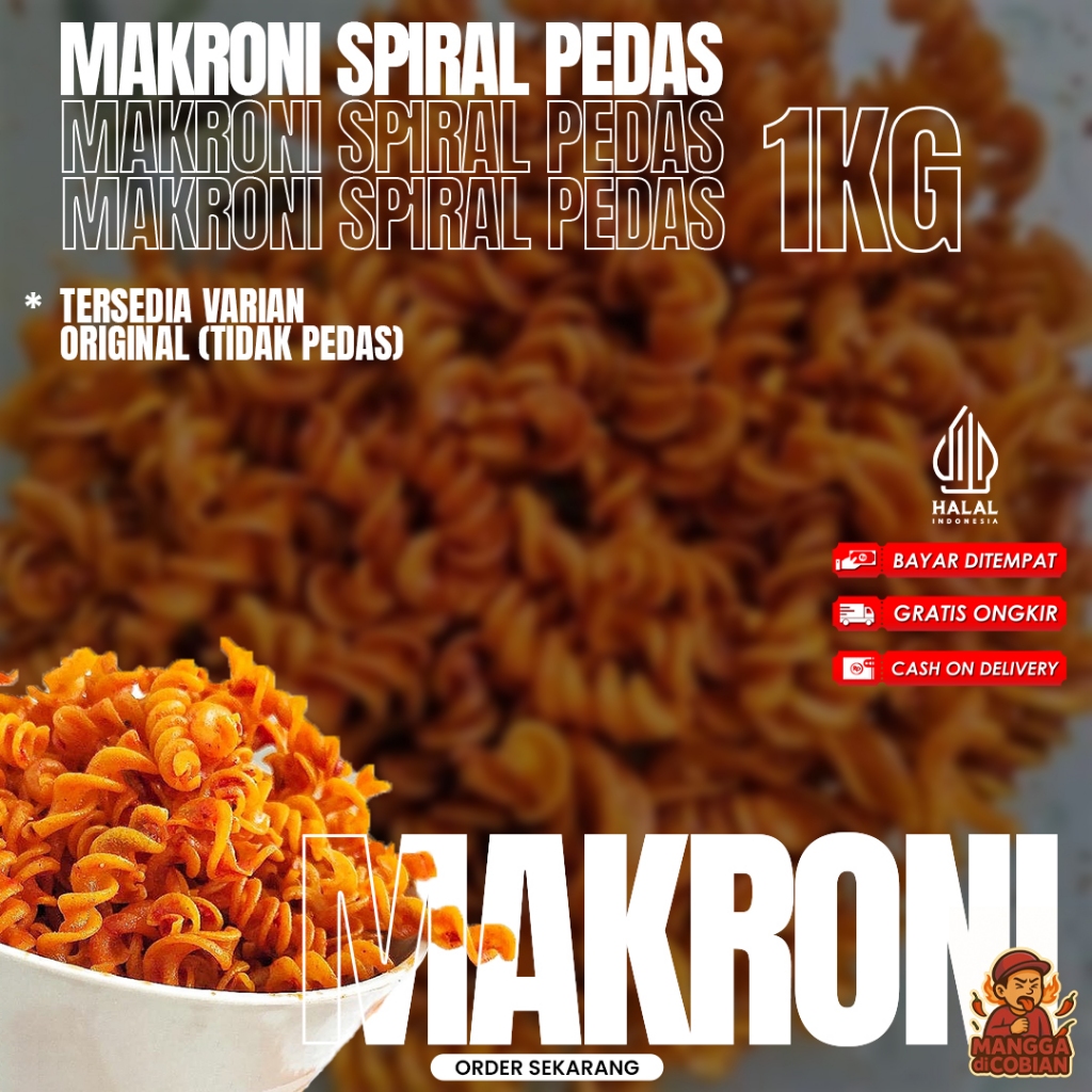 

(1KG) MAKRONI SPIRAL VIRAL PEDAS MANGGAdiCOBIAN