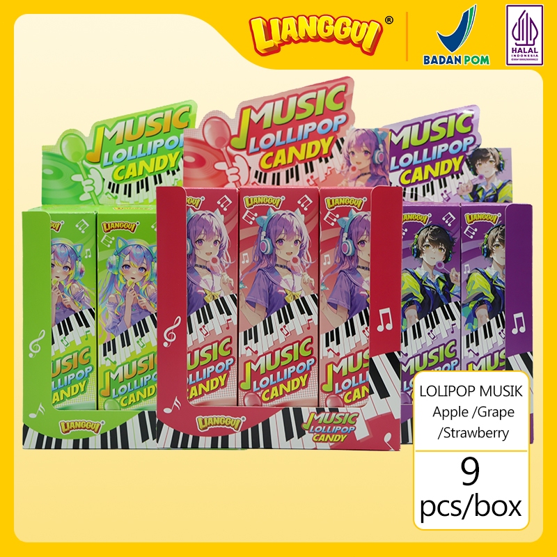 

Lianggui Permen Lolipop Musik [Halal] Viral - Rasa Buah Asli, Hadiah Anak & Kantor Limited Edition