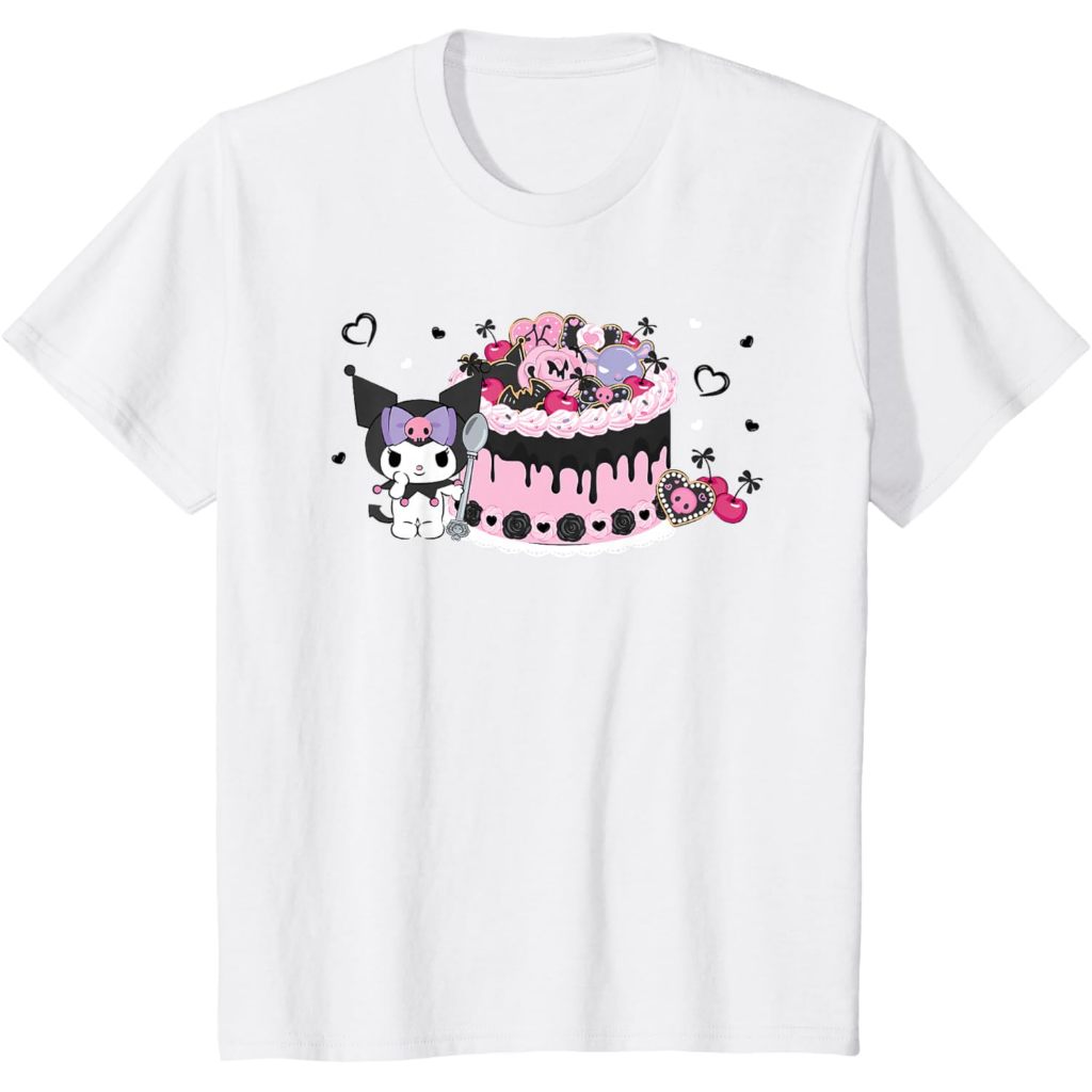 Baju kaos anak Kuromi Kawaii Cake T-Shirt