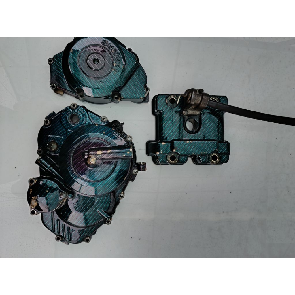 Tutup blok mesin tutup blok satria fu original carbon celup