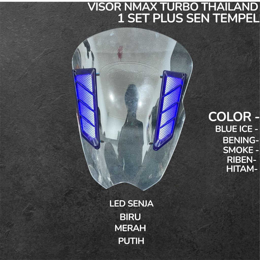 WINDSHILD NMAX VISOR NMAX TURBO MODEL SETANDAR PLUS SEN TEMPEL LED SKR