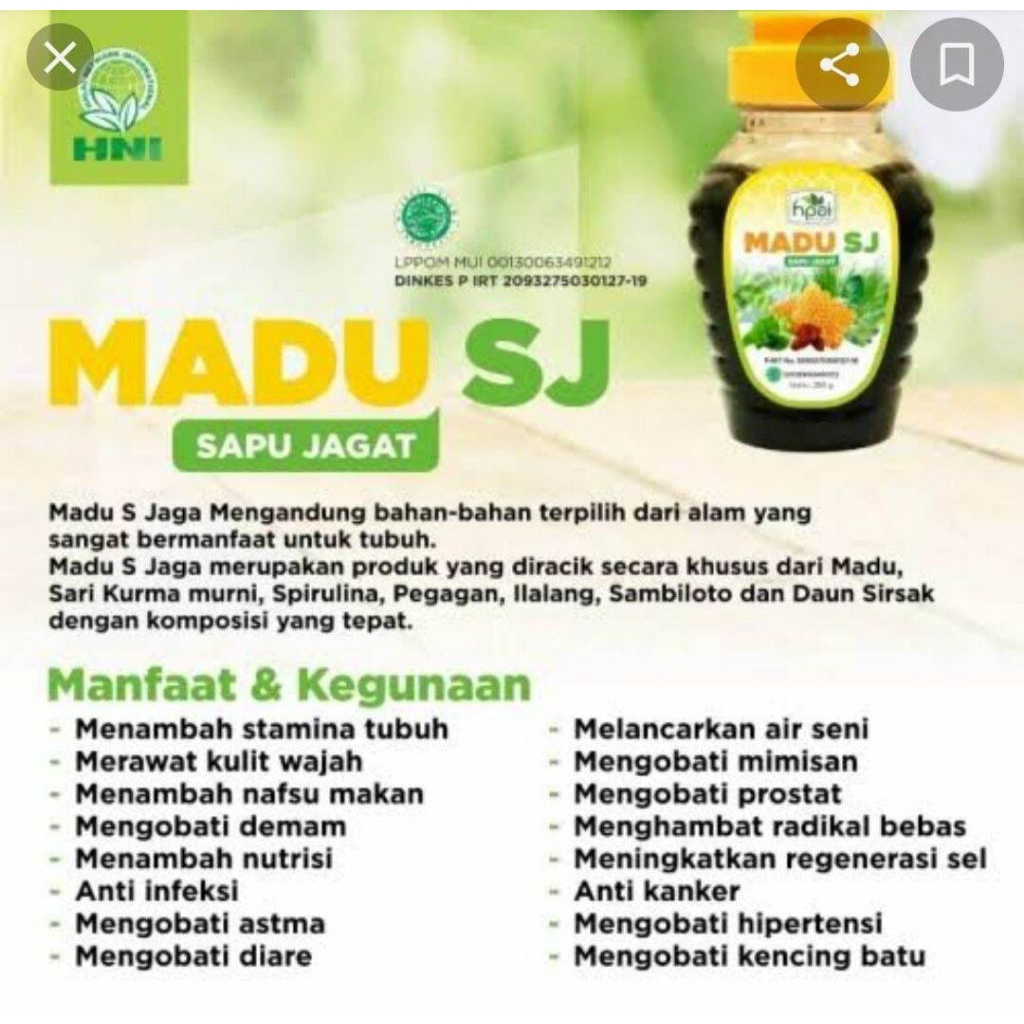 

Madu Sapu jagat HNI