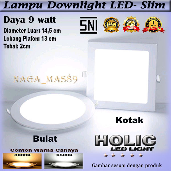 Lampu Downlight LED 9 watt ( Holic-MBD-A9 )