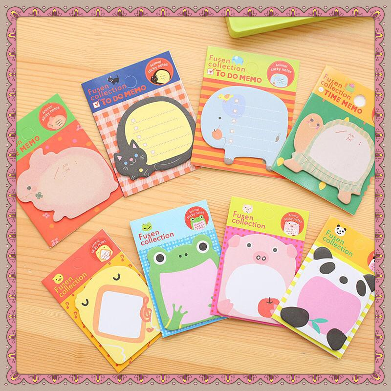 

Sticky Notes Motif Hewan Tempelan Kertas Catatan Memo Note Karakter Animal Mini Book Karakter Binatang