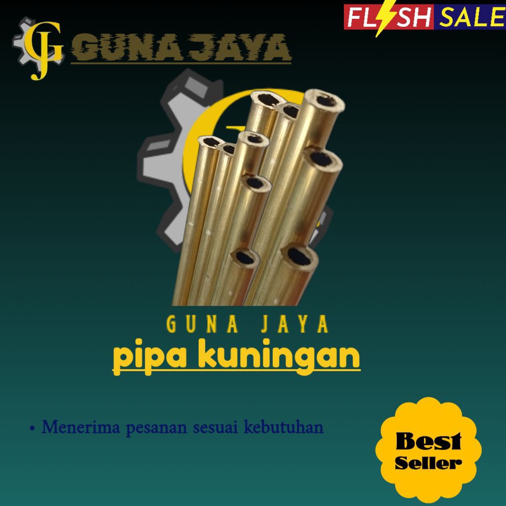 pipa kuningan dimaeter 19 mm x 1,5 mm x 500 mm