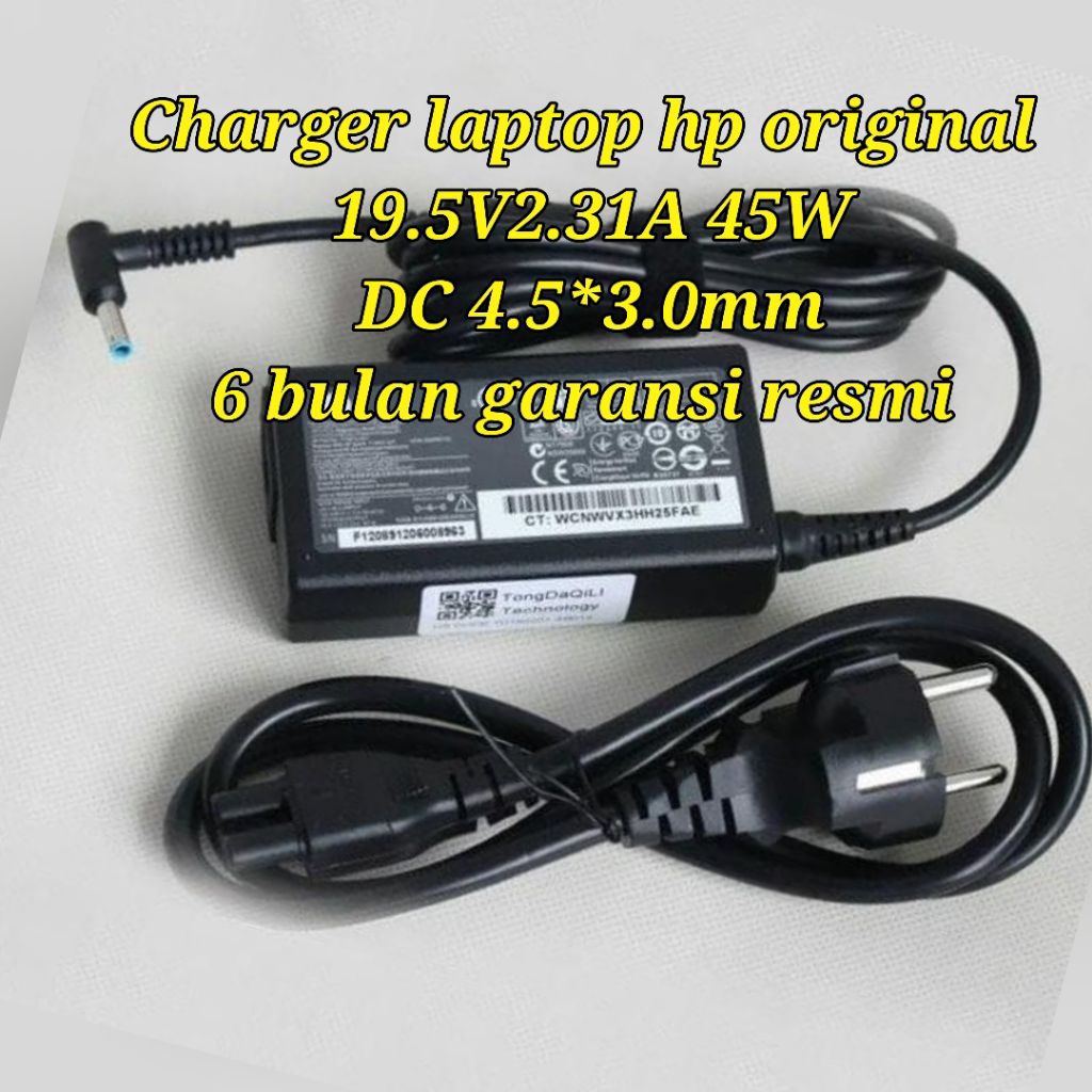 Adaptor/charger laptop  hp 14-ep0001tu RTL8723DE 19.5V2.31A,45W DC 4.5*3.0mm original