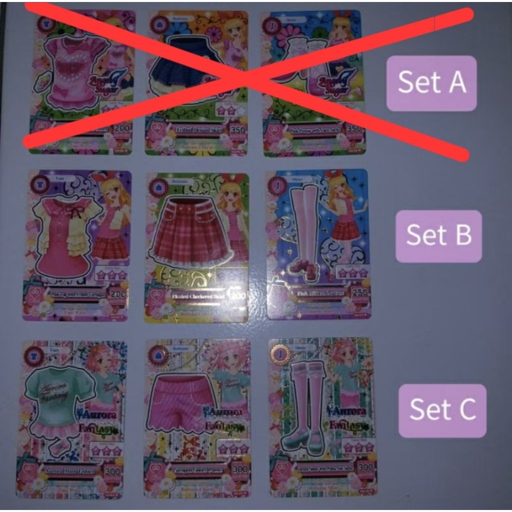 Aikatsu : Ichigo, Aoi, Ran, Otome, Sakura, Kaede Card Set