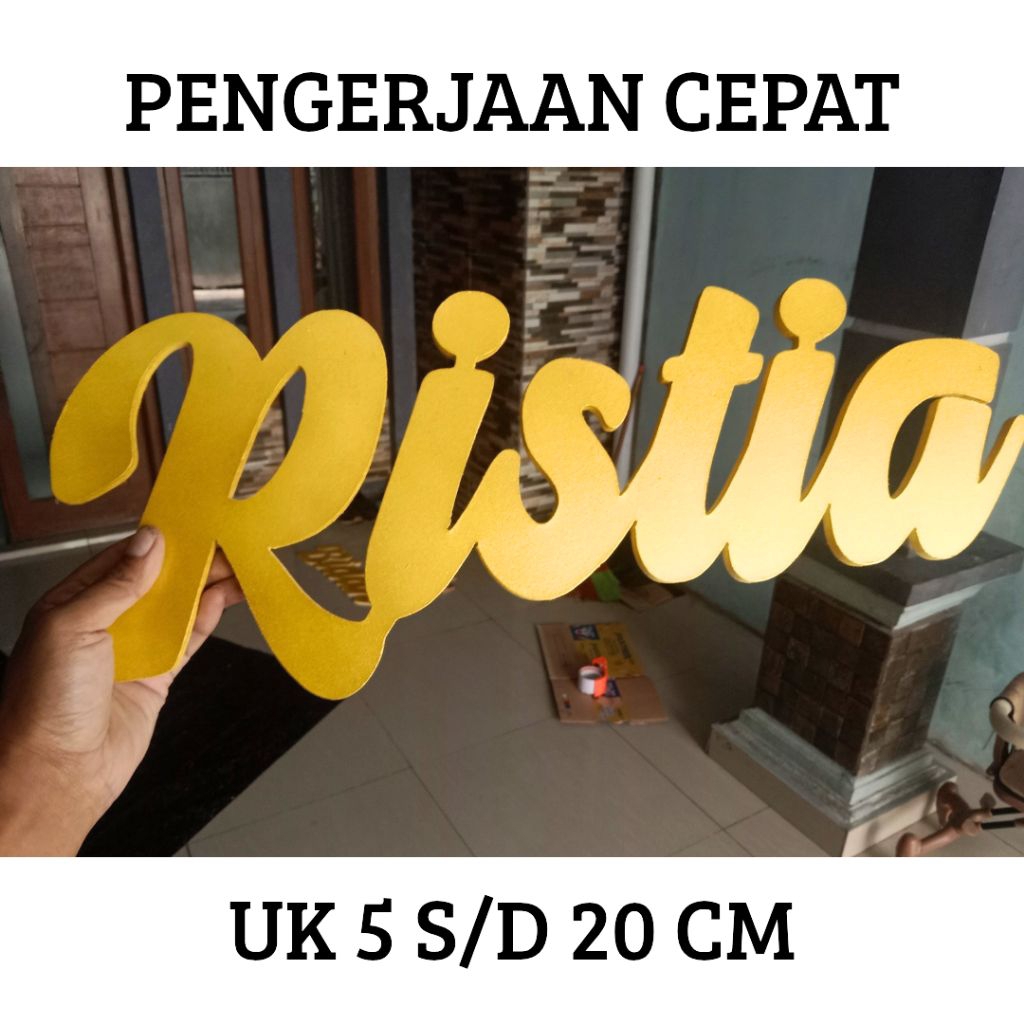 Huruf kayu custom / Huruf kayu timbul /  Nama kayu