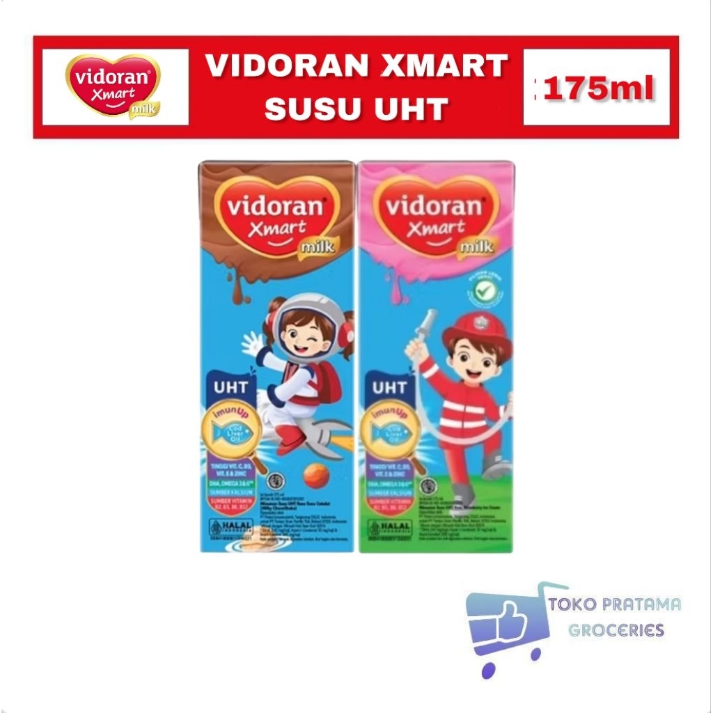 

3 PCS VIDORAN XMART SUSU UHT 175ml COKELAT STRAWBERRY