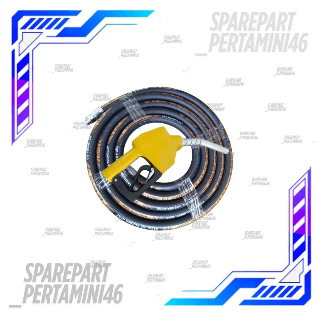 Set Nozzle + Selang Swivle Pertamini 3 Meter Pom Mini