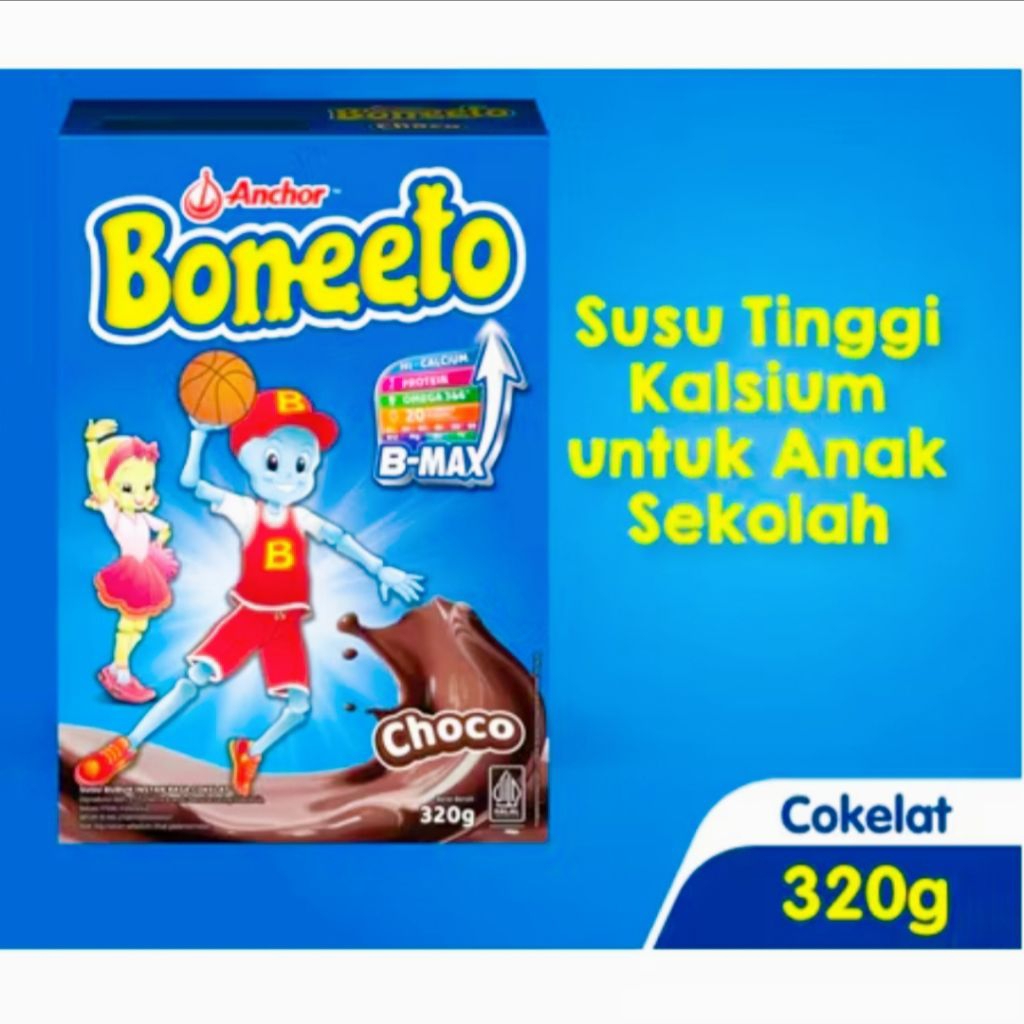 

Boneeto Susu Bubuk Anak Sekolah Yummy Choco 320 g..Nutrisi Pertumbuhan Anak untuk Daya fikir kuat