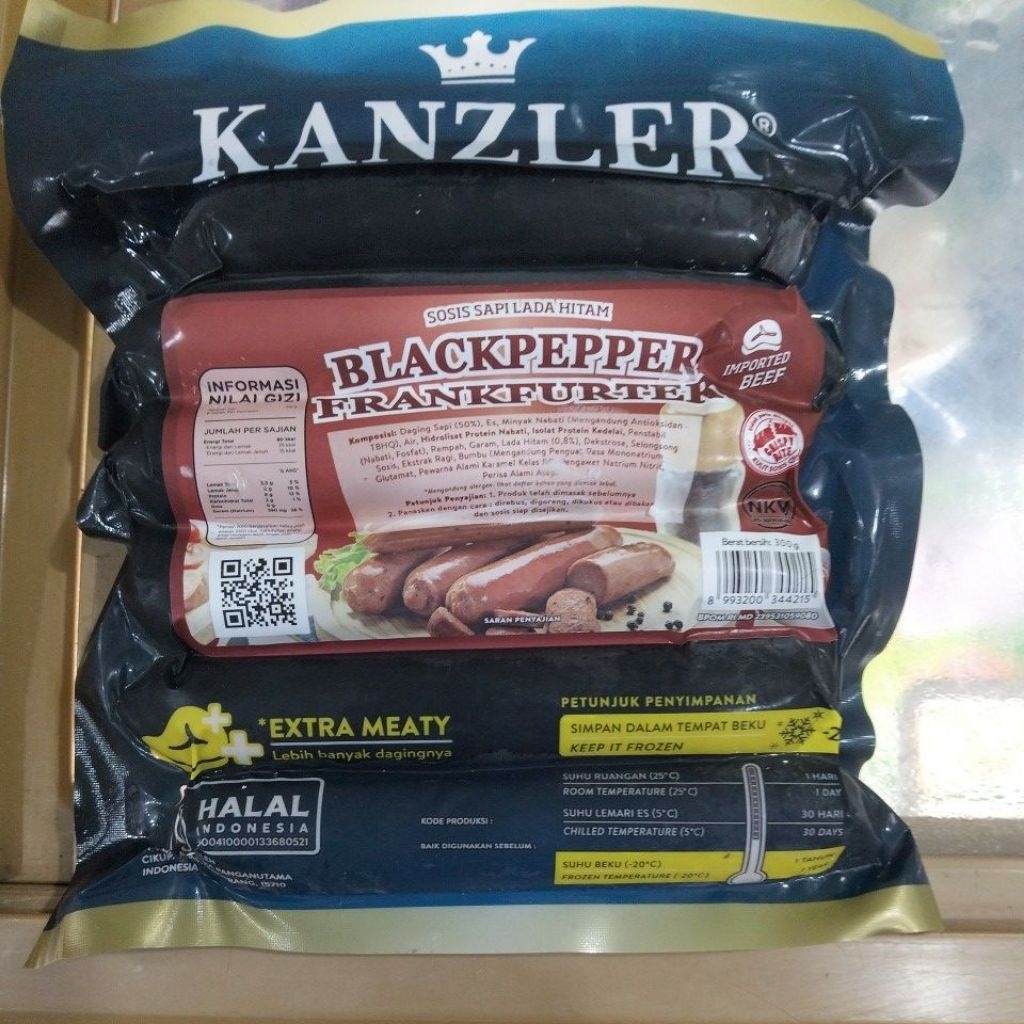 

KANZLER sosis sapi lada hitam BLACK PEPPER FRANKFURTER
