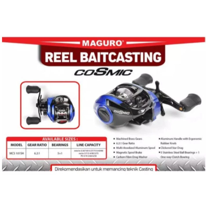 Reel BC Maguro Cosmic 101SH Left Handle Baitcasting