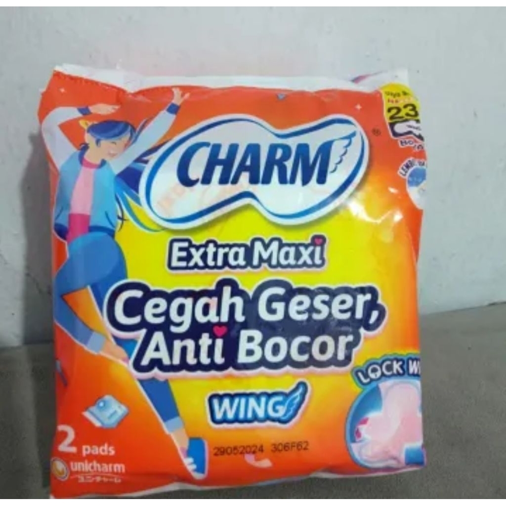 Charm Extra Maxi Wing Sachet Pembalut Charm
