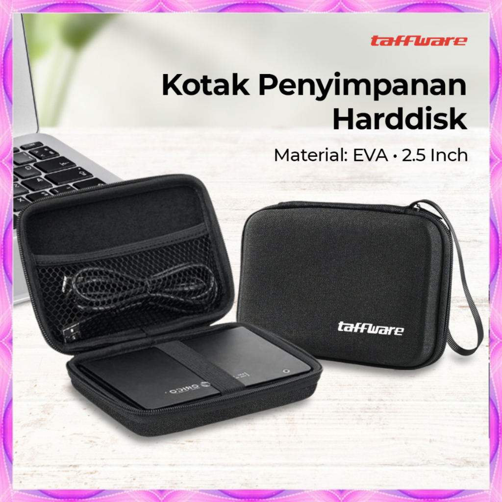 Dompet Hardisk Eksternal Kotak Penyimpanan Harddisk HDD Protective EVA Case 2.5 Inch Tas Hardisk
