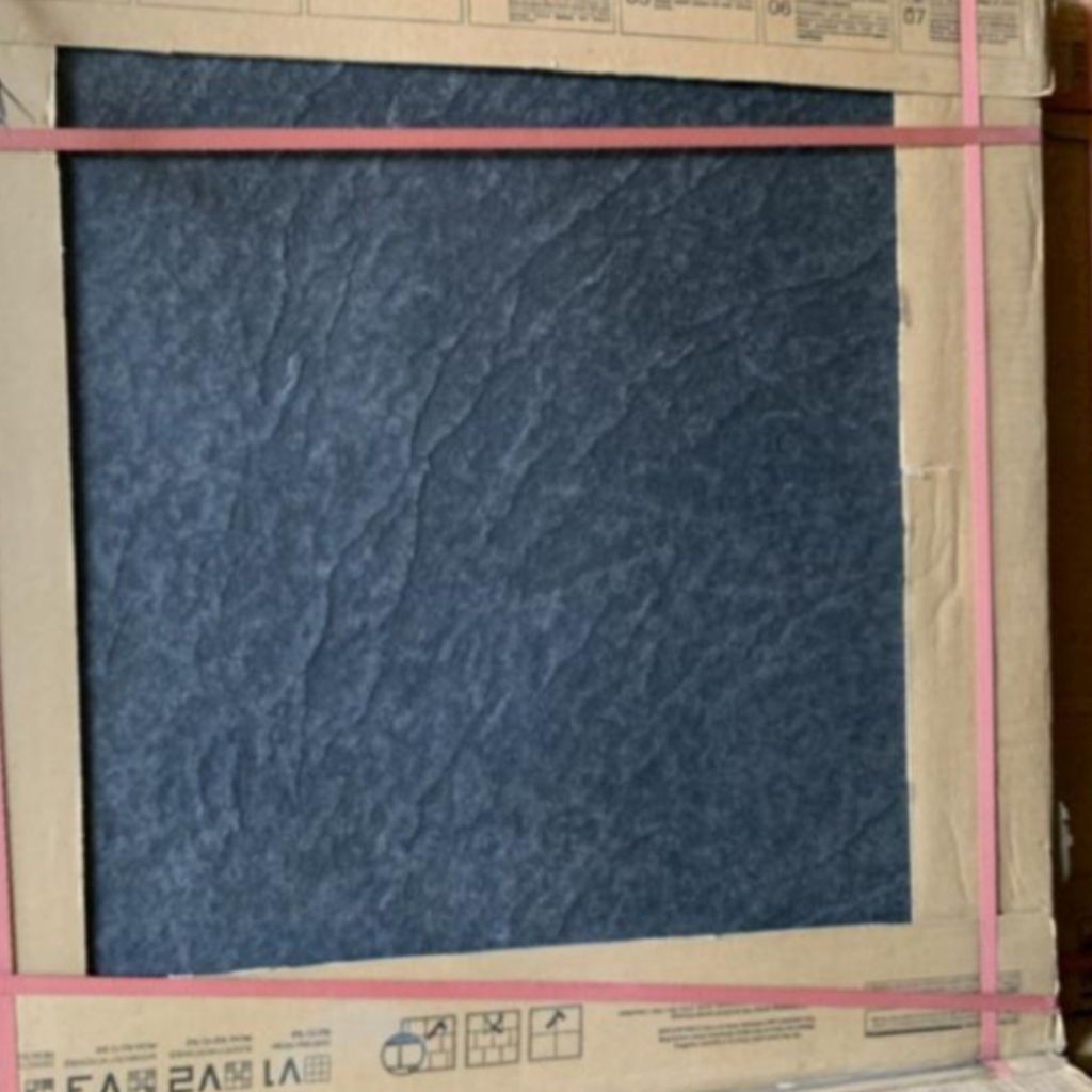 Granit teras/carpot 60x60 textur kasar timbul Motip hitam Rustick