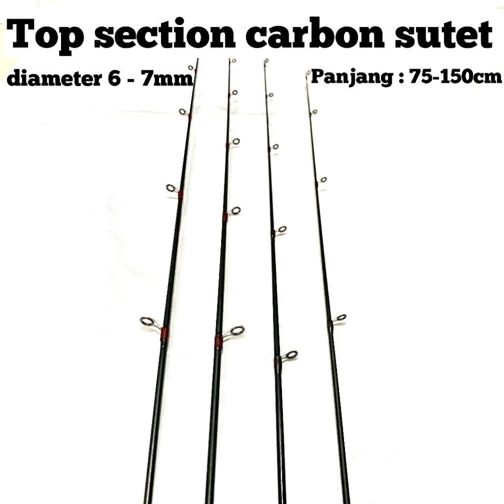 Smabungan depan joran carbon sutet solid padat