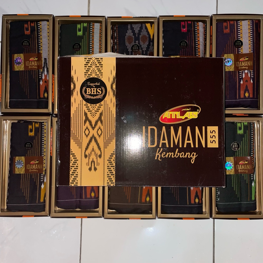 Sarung Atlas Idaman Kembang 555 Terlaris Motif GHS / Atlas by BHS Terbaru
