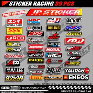 

39 STIKER SPONSOR BRAND Lembar Stiker Motor Sponsor Racing sudah terpotong IP STIKER RACING