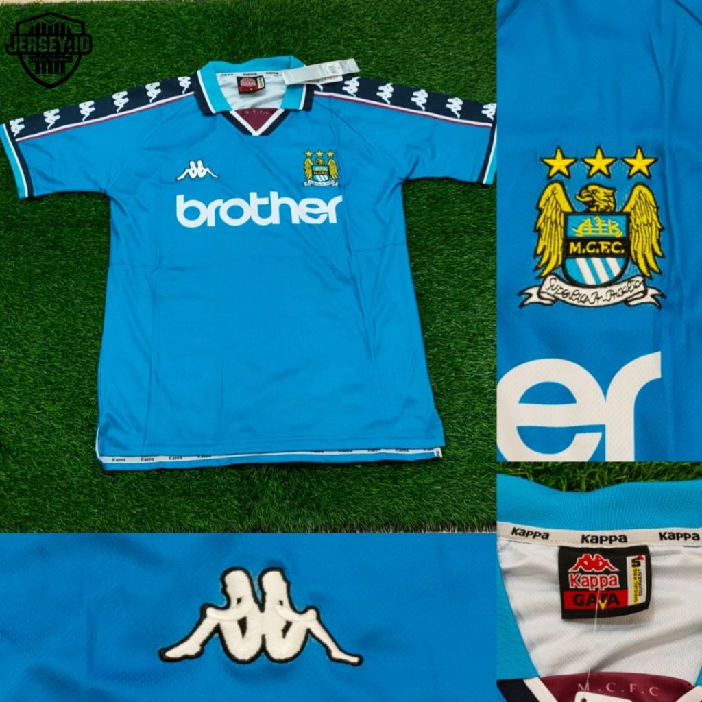 Jersey Retro Manchester City Home 1997-1998 Grade Ori