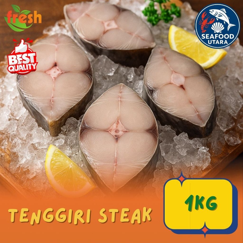 

Tenggiri Steak 1 kg (6-7 pcs) – Segar & Praktis, kemasan vakum per pack, Siap Goreng | Tenggiri steak cut round