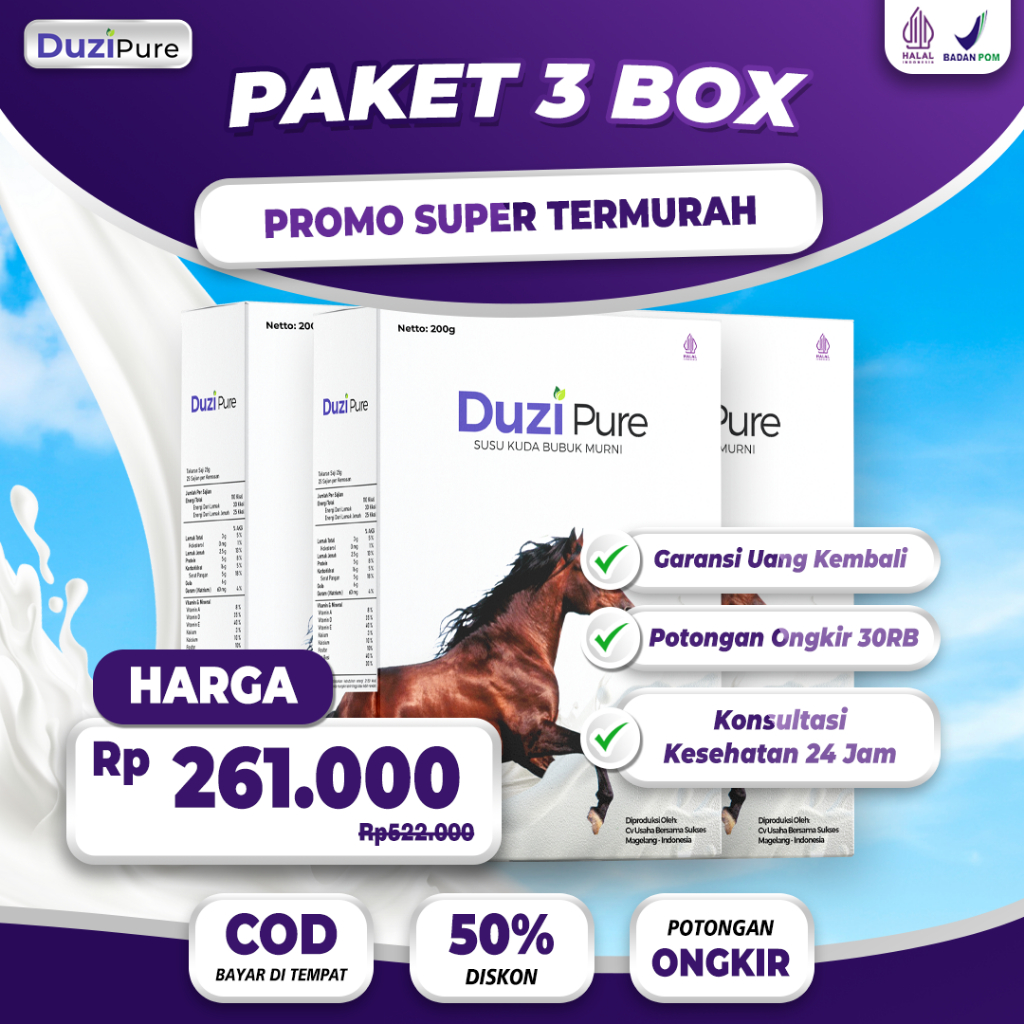

3B0X Duzi Pure Atasi Masalah Tulang Tinggi Kalsium 200g