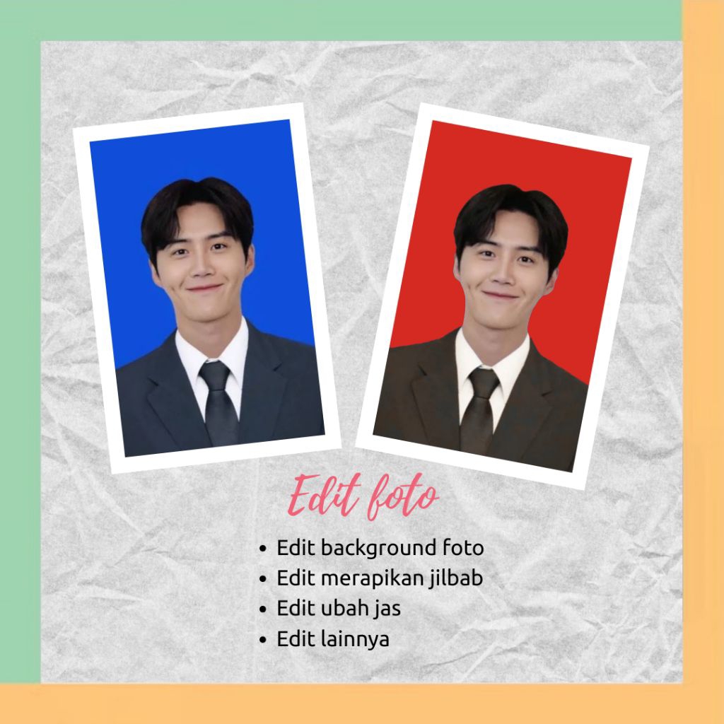Jasa Edit Foto | Jasa Ubah Background Foto Merah Biru