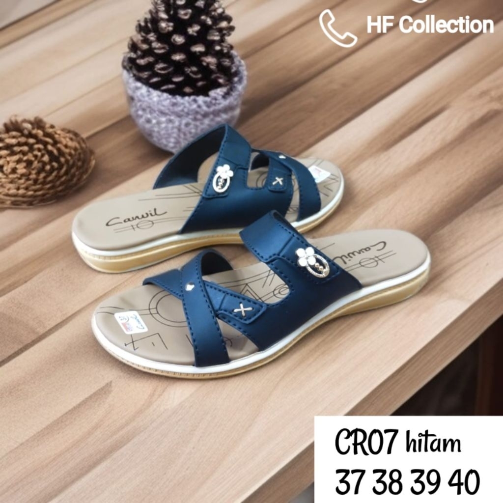 sandal selop wanita carvil bahan sintetis