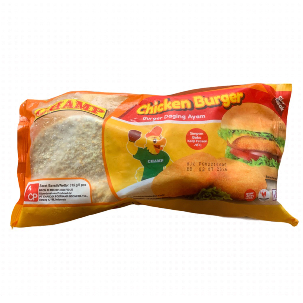 

Champ Burger Daging Ayam Isi 6